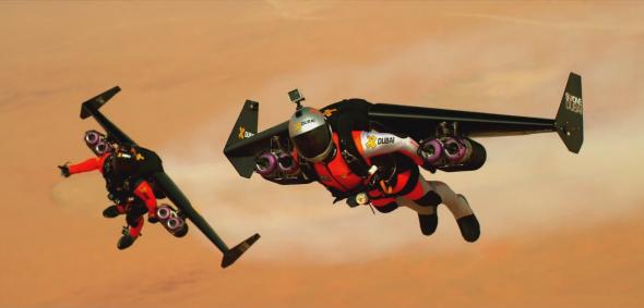 Над Дубаем на джетпаке