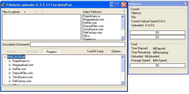 Filehosts Uploader 0.3.5